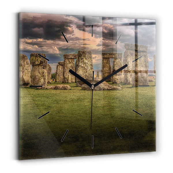 Square wall clock Stonehenge Nimbostratus