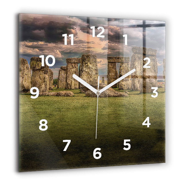 Square wall clock Stonehenge Nimbostratus
