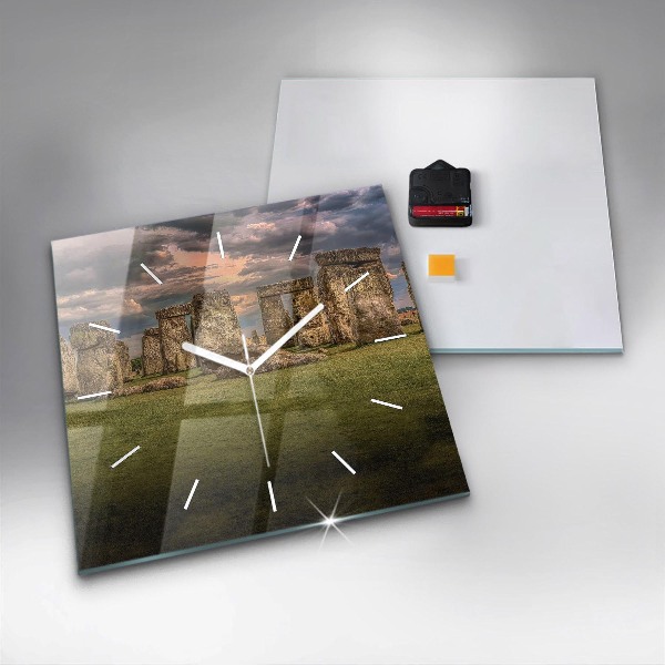 Square wall clock Stonehenge Nimbostratus