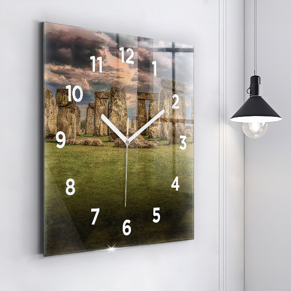 Square wall clock Stonehenge Nimbostratus