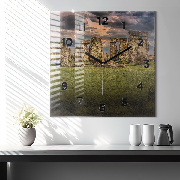 Square wall clock Stonehenge Nimbostratus
