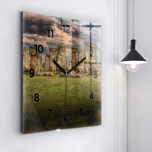 Square wall clock Stonehenge Nimbostratus