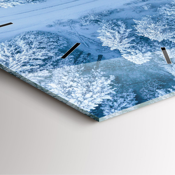 Square wall clock Forest from a drone