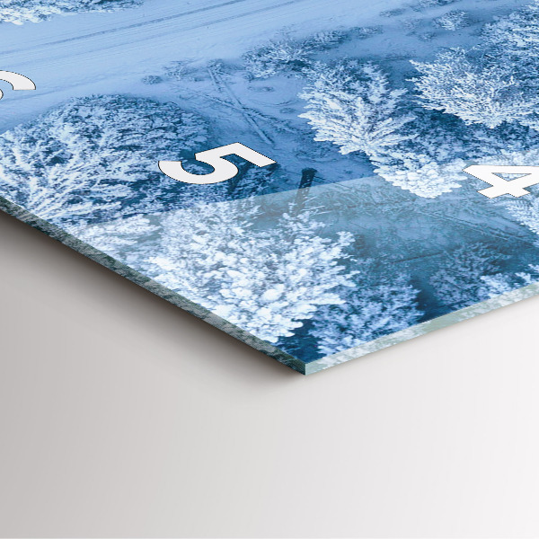 Square wall clock Forest from a drone