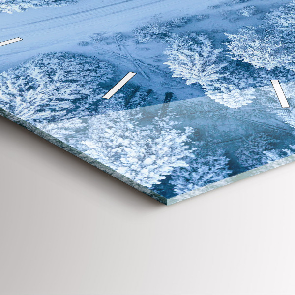 Square wall clock Forest from a drone