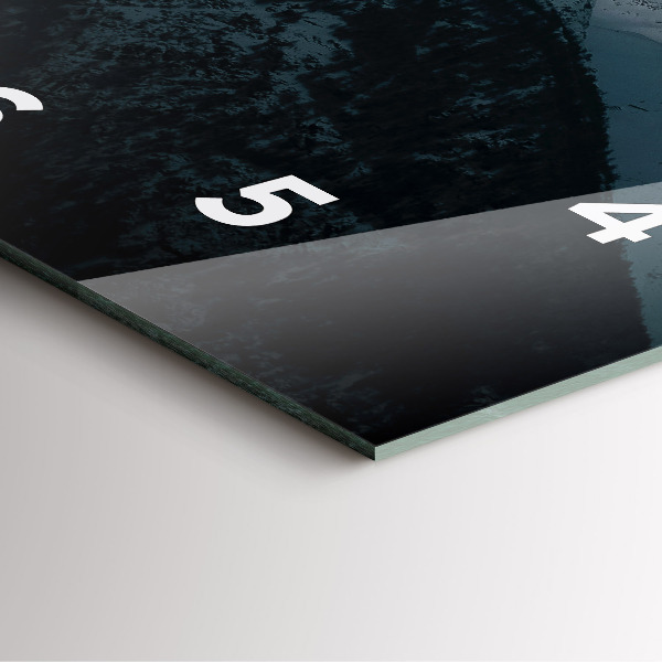 Square wall clock Sunset in the mountains