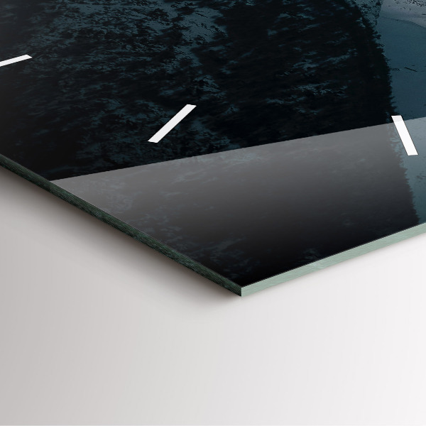 Square wall clock Sunset in the mountains