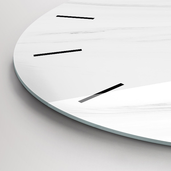 Round glass wall clock Decorative marble