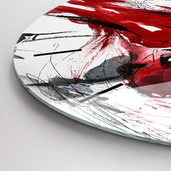 Round glass wall clock Dancing couple