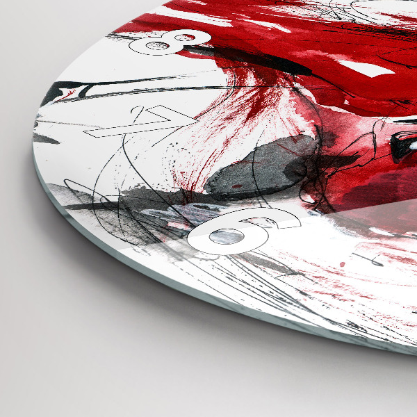 Round glass wall clock Dancing couple