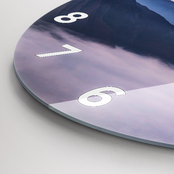 Round glass wall clock Beautiful Landscape