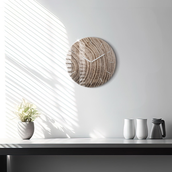 Round glass wall clock Trunk