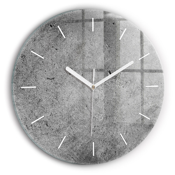 Round glass wall clock Industrial wall