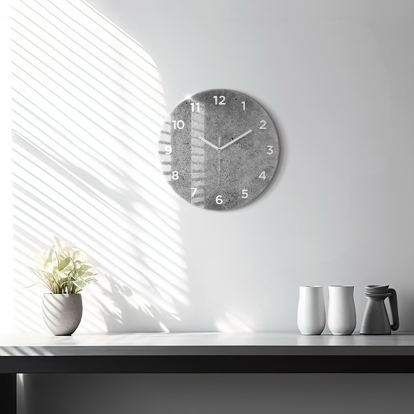 Round glass wall clock Industrial wall