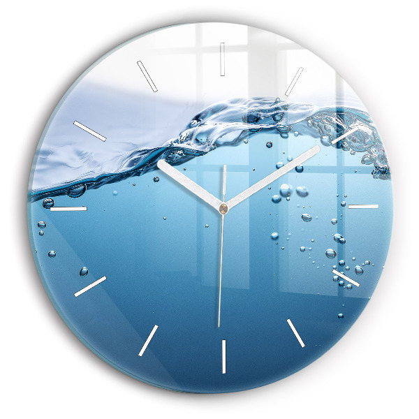 Round glass wall clock Underwater view