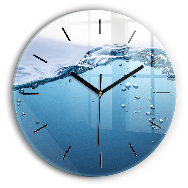 Round glass wall clock Underwater view