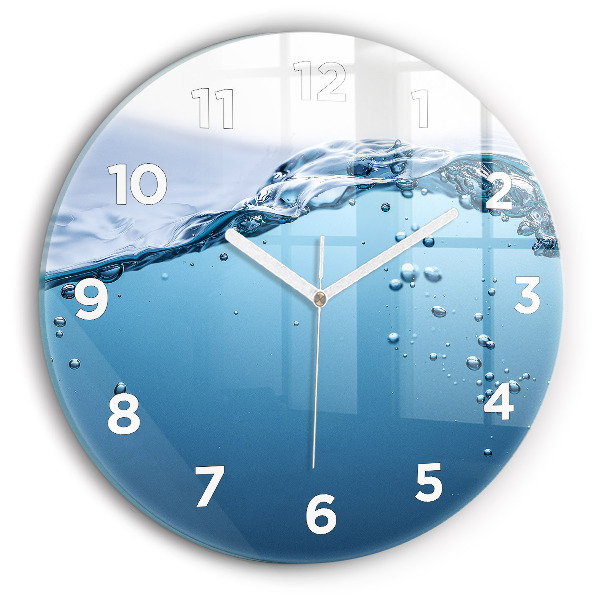 Round glass wall clock Underwater view
