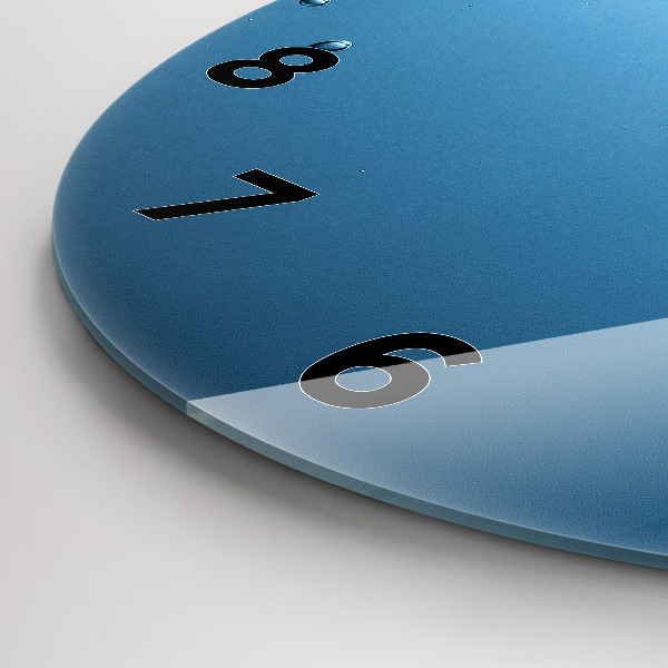 Round glass wall clock Underwater view