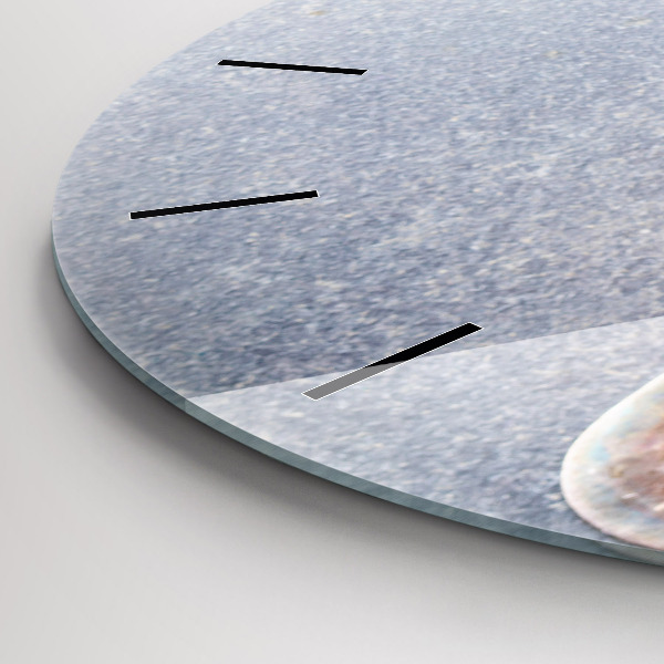 Round glass wall clock A piece of cake