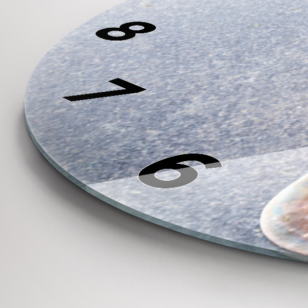 Round glass wall clock A piece of cake