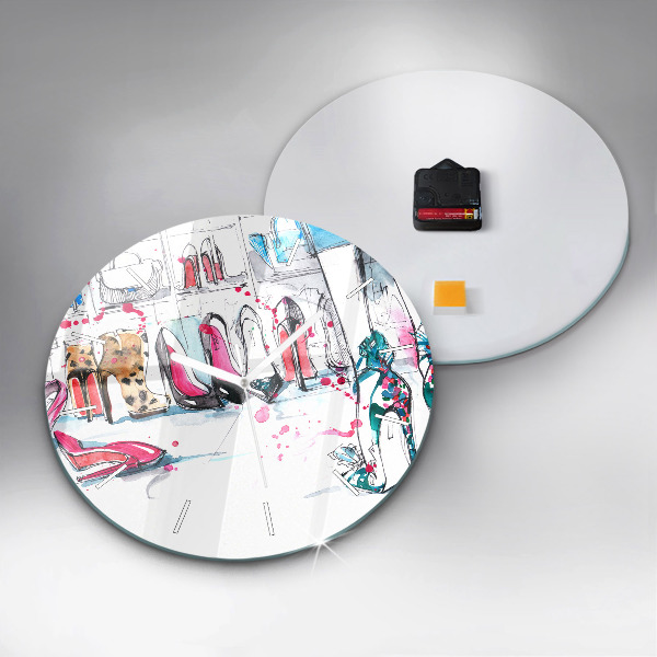 Round glass wall clock The element of femininity