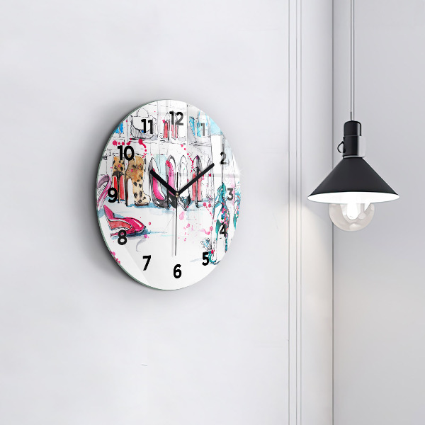 Round glass wall clock The element of femininity