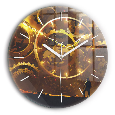 Round glass wall clock Time – Mechanism
