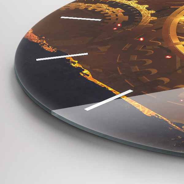 Round glass wall clock Time – Mechanism