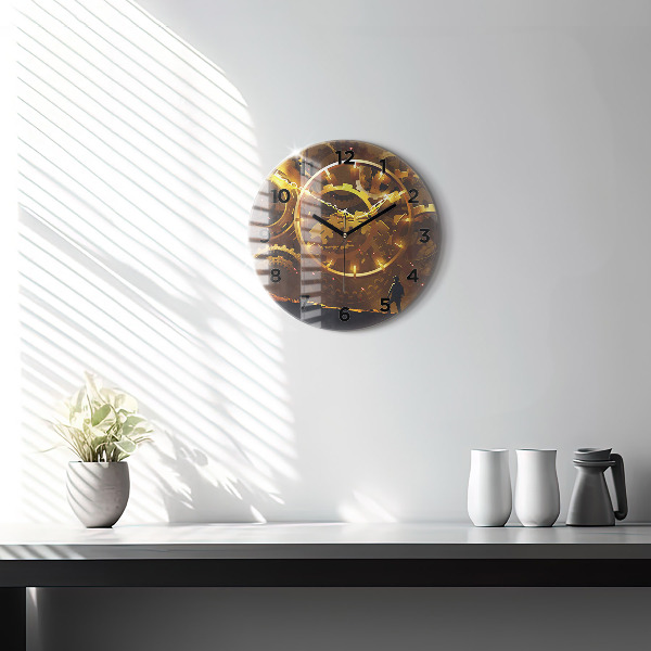 Round glass wall clock Time – Mechanism