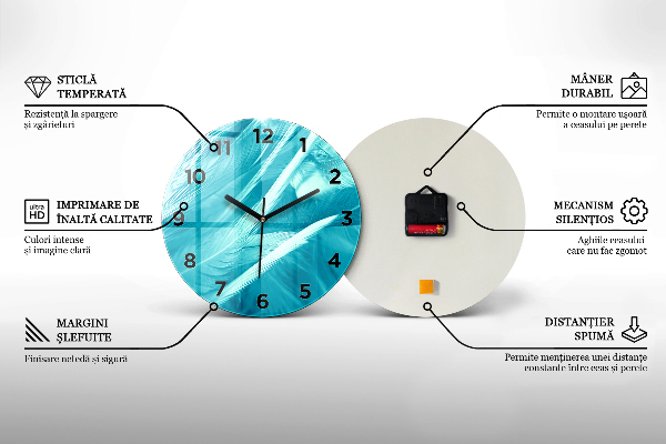 Round glass wall clock Time – Mechanism