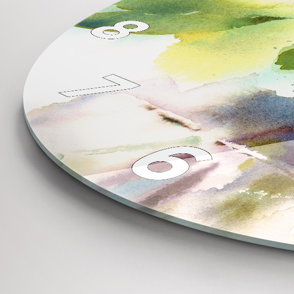 Round glass wall clock Visualization of Nature