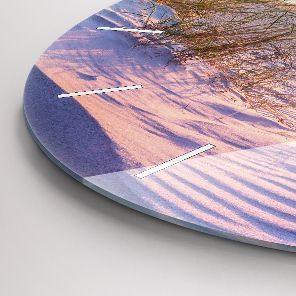 Round glass wall clock Polish Sunny Sea