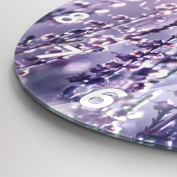 Round glass wall clock Abstraction