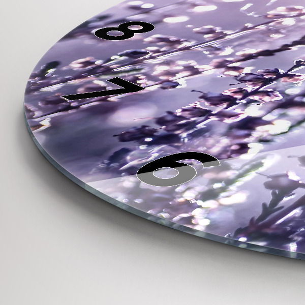 Round glass wall clock Abstraction