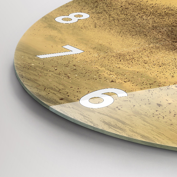 Round glass wall clock Woman in figure