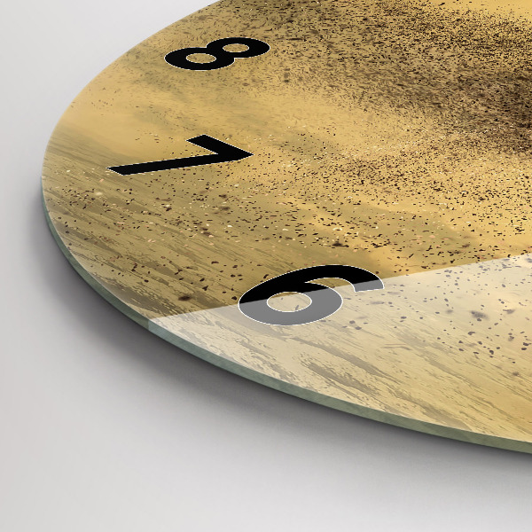 Round glass wall clock Woman in figure