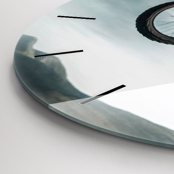 Round glass wall clock Motor Style Adrenaline