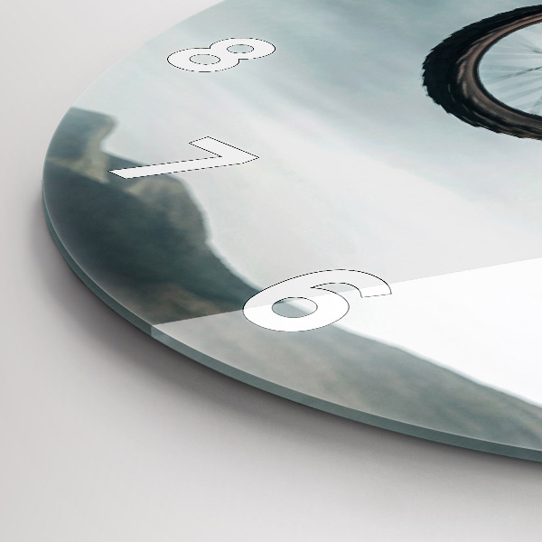 Round glass wall clock Motor Style Adrenaline