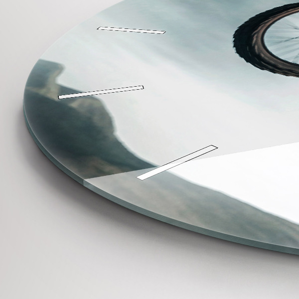 Round glass wall clock Motor Style Adrenaline