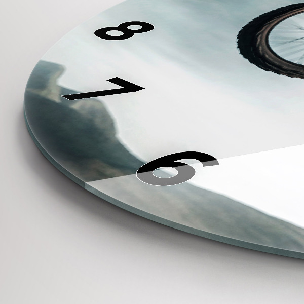 Round glass wall clock Motor Style Adrenaline