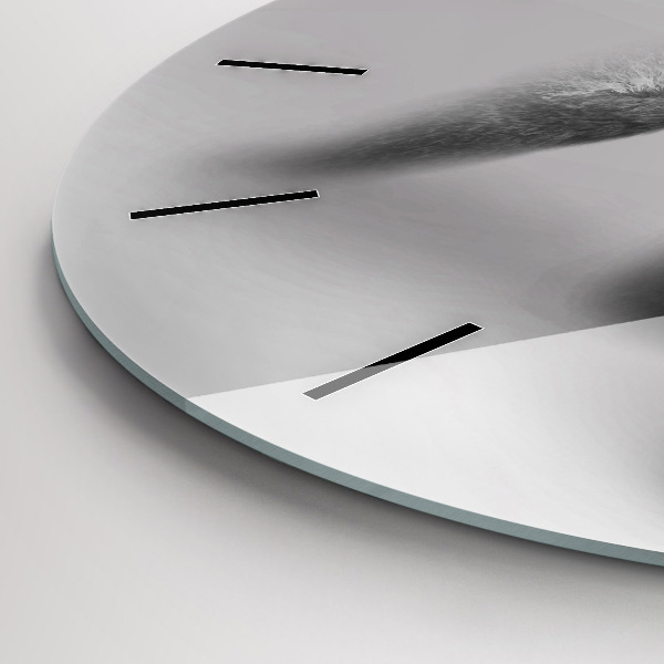 Round glass wall clock Animal Art Collection