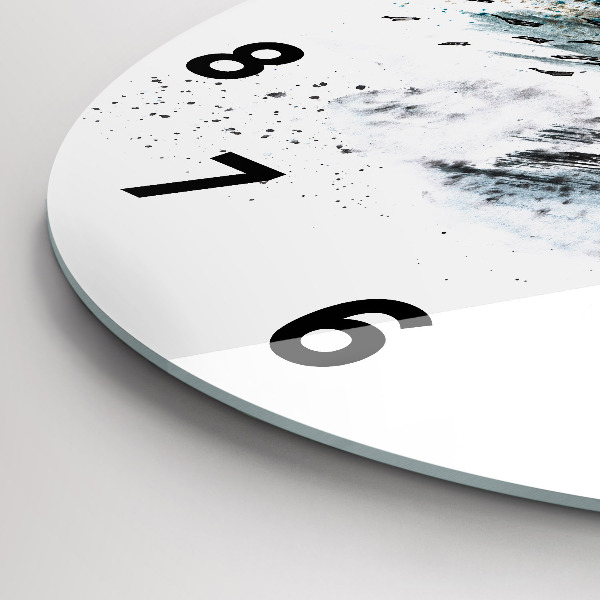 Round glass wall clock Captain with binoculars