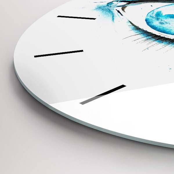 Round glass wall clock Sea Eye