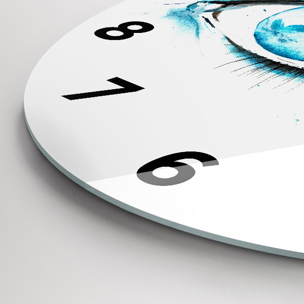 Round glass wall clock Sea Eye