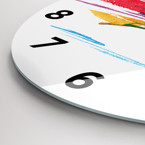 Round glass wall clock Runner illustration