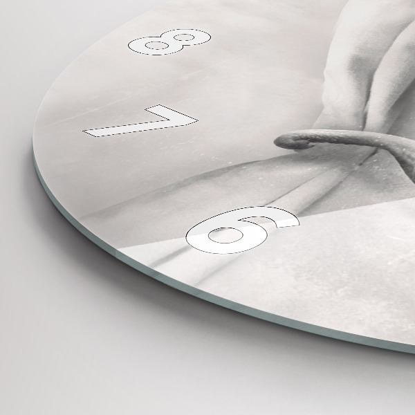 Round glass wall clock Elephant