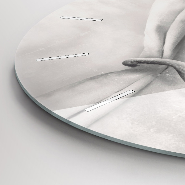 Round glass wall clock Elephant