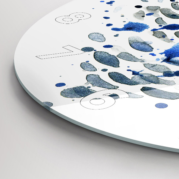 Round glass wall clock Owl look