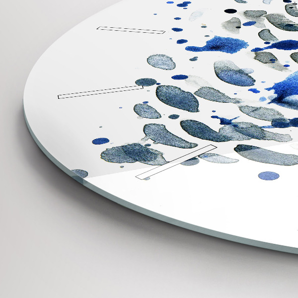 Round glass wall clock Owl look