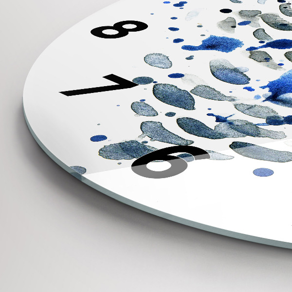 Round glass wall clock Owl look